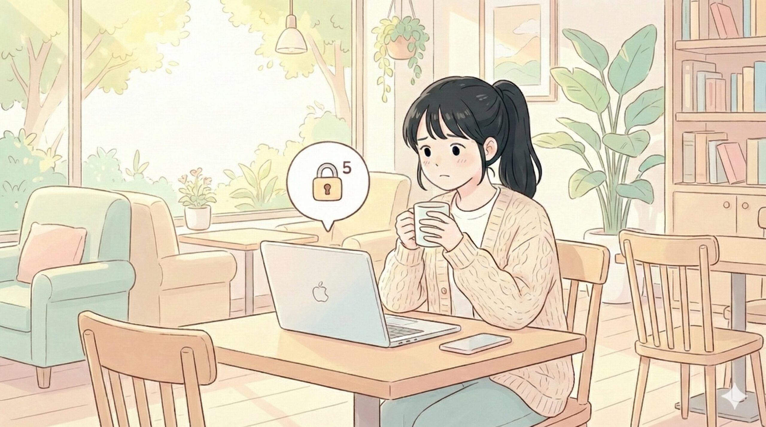 ChatGPT-5.1無料版の制限回数に悩む女性のイラスト