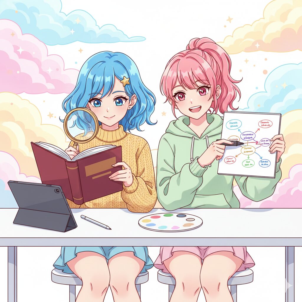 PerplexityとFelo AIの性能比較イメージイラスト