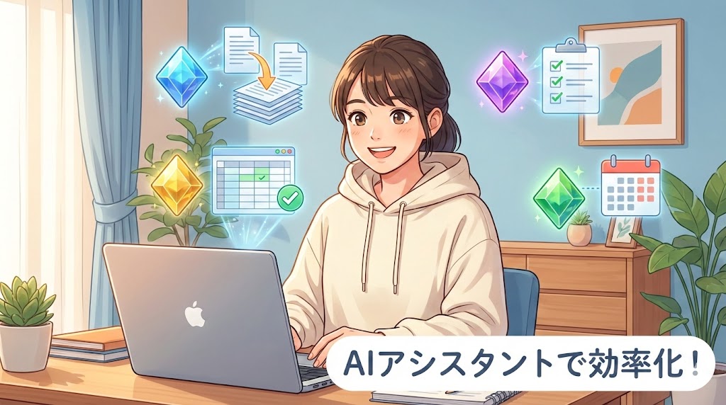 GeminiのGem機能を活用して業務効率化するイメージ画像