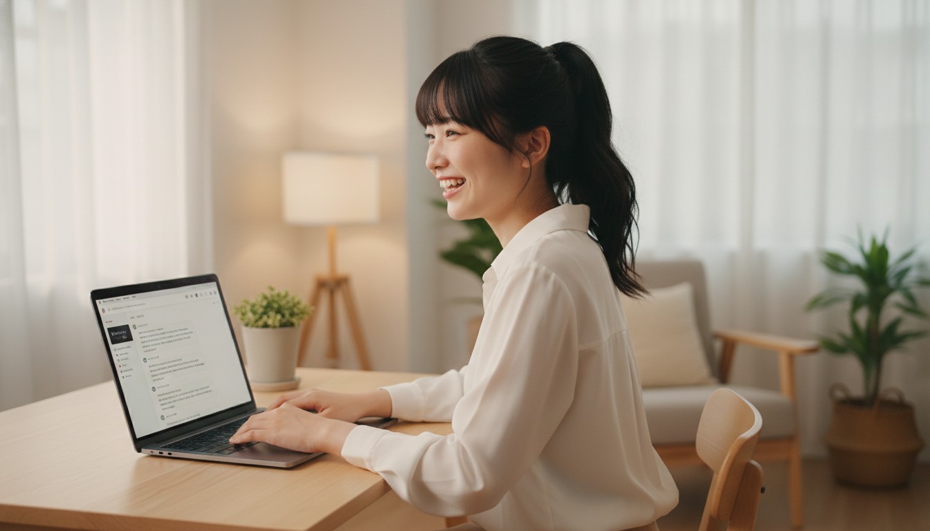 Gemini Macアプリを使う女性、ショートカットキーで即起動