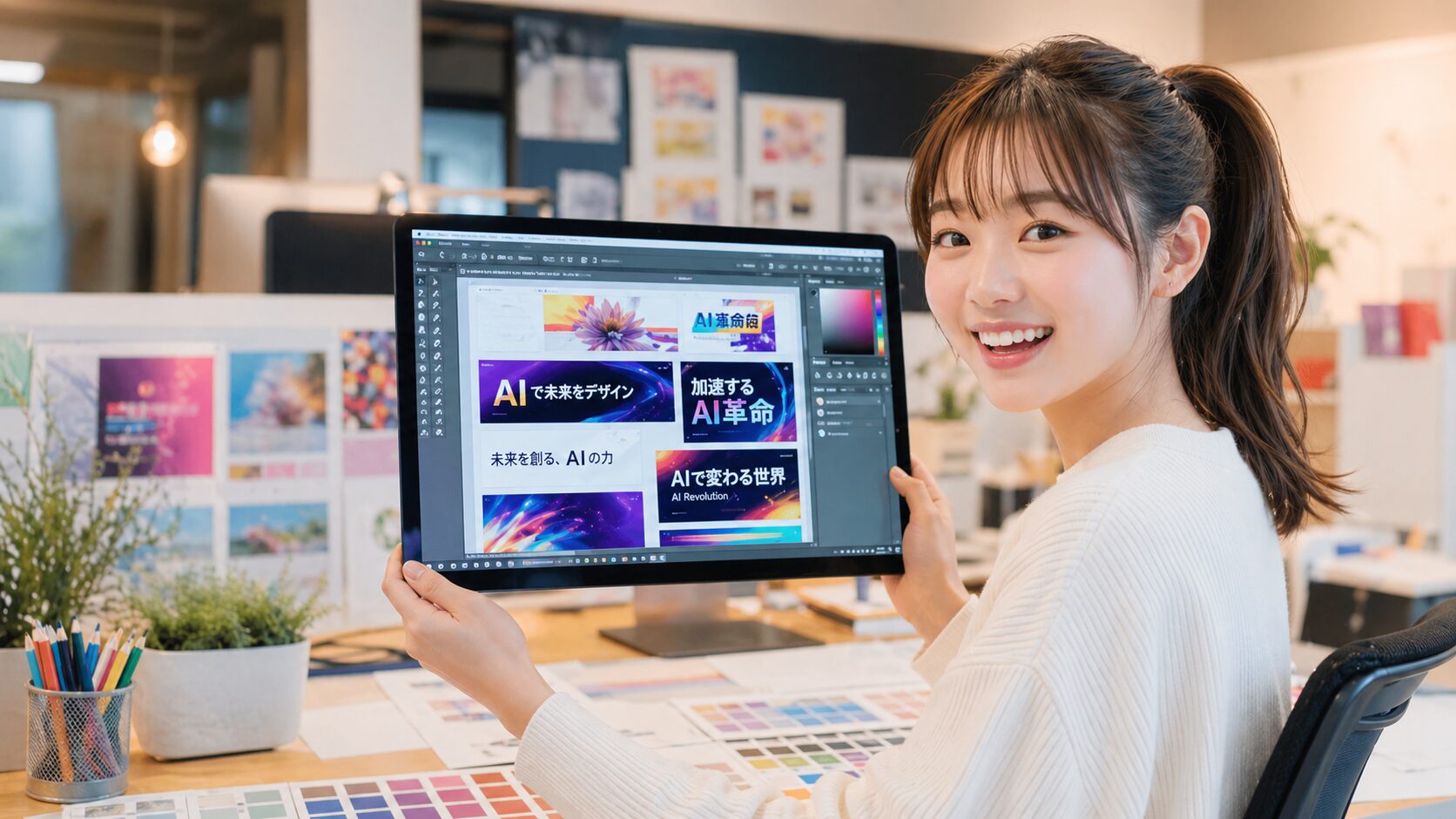 ChatGPT Images 2.0でAI画像生成を活用する女性