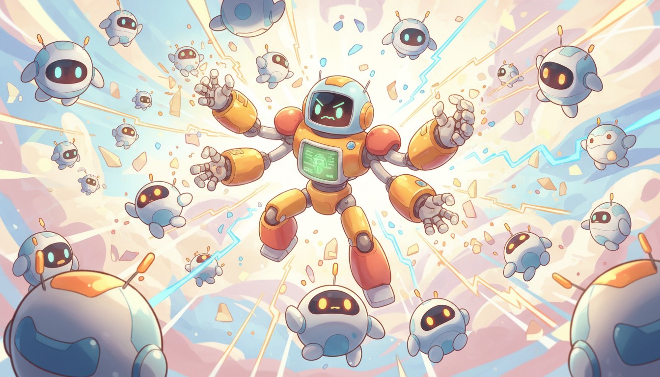 マルチエージェントのオーケストレーション問題を示すイラスト