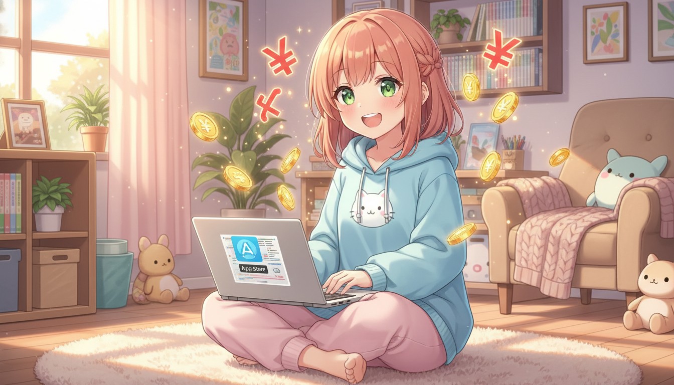 バイブコーディングで在宅副業をするイメージ