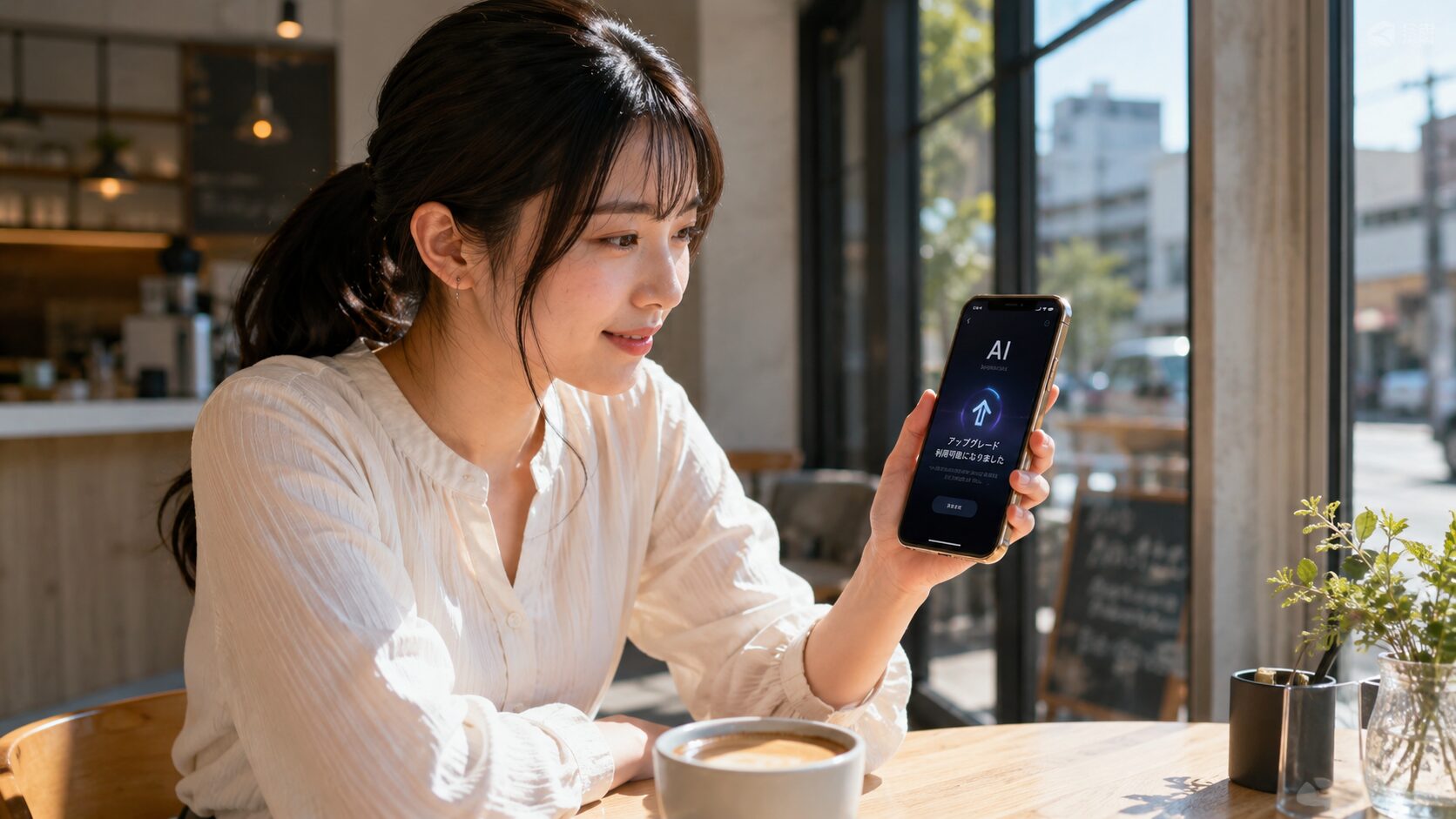 GPT-5.5 Instantとは？ChatGPTの新デフォルトモデルをスマホで確認する女性