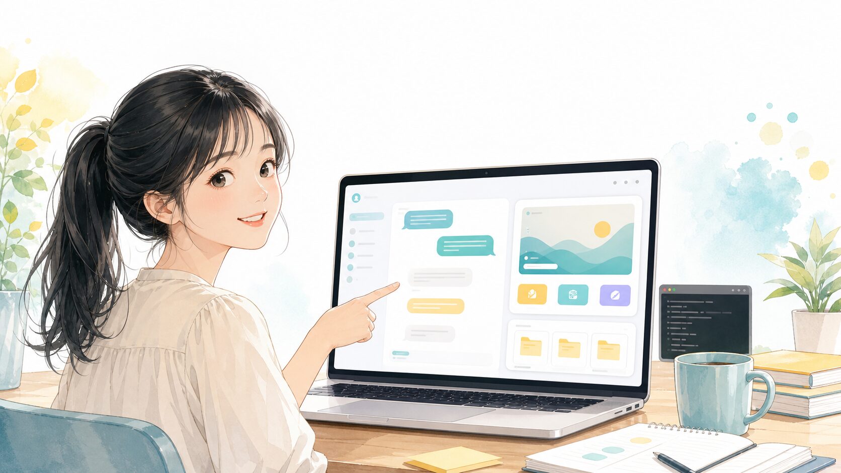 Codexデスクトップ版でチャットしながらアプリを作る初心者向けイメージ