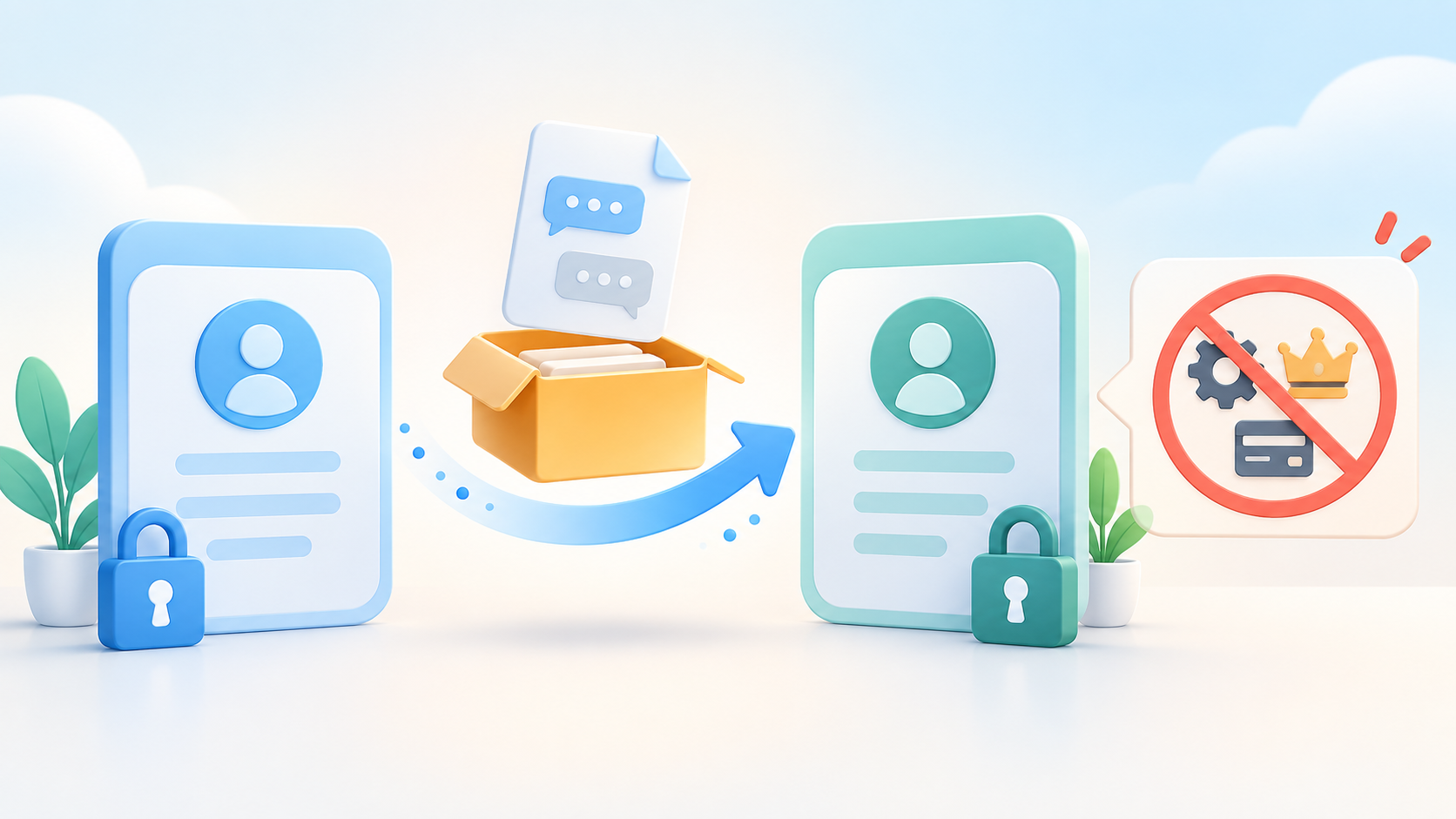 ChatGPTのエクスポート済み会話を別アカウントで参照するイメージ