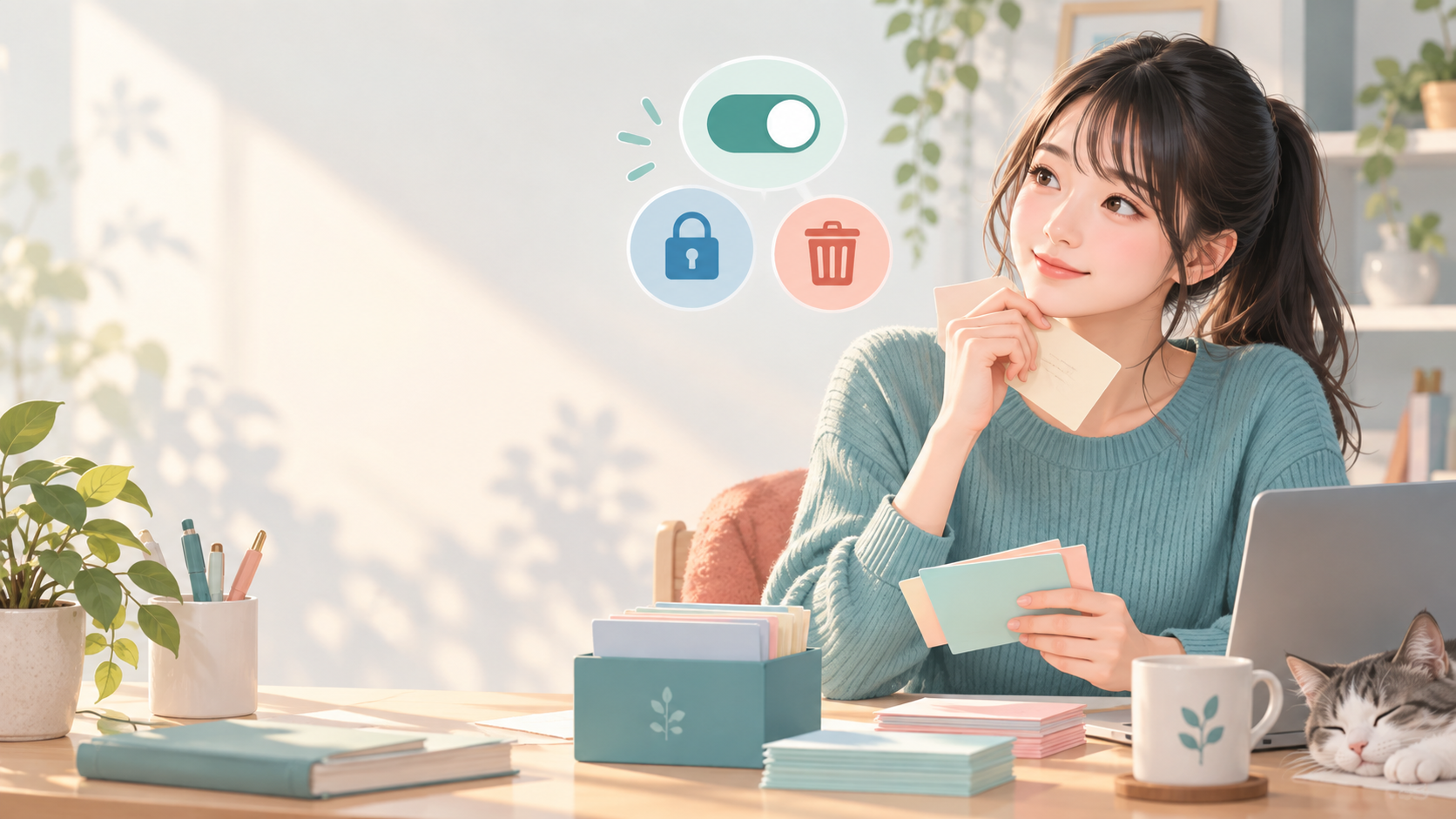 ChatGPTのカスタム指示を削除して設定を整理するイメージ