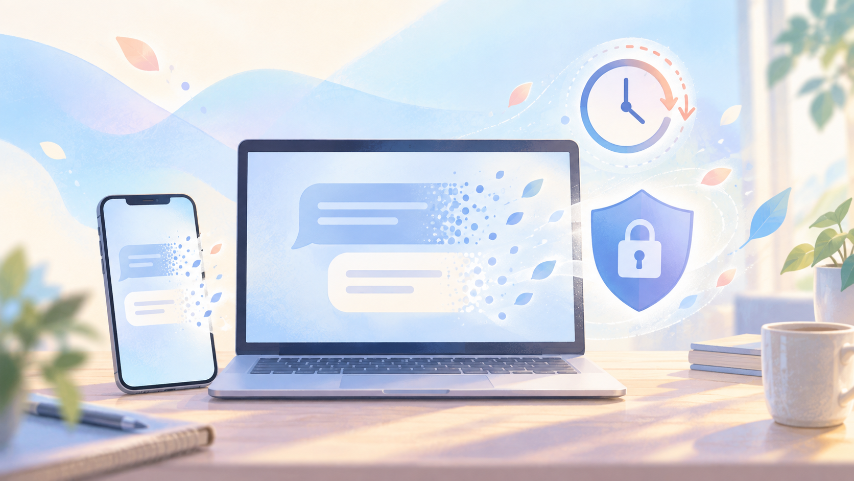 ChatGPTの一時チャットで履歴とメモリを残さないイメージ