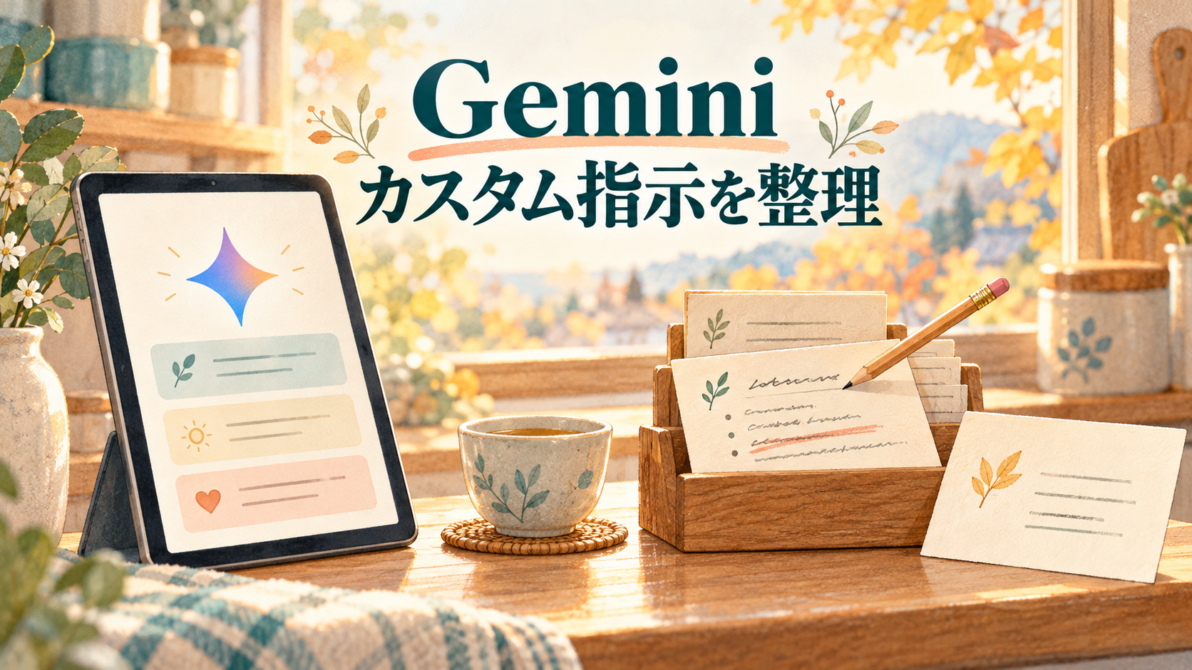 Geminiのカスタム指示を削除・編集して整理するイメージ