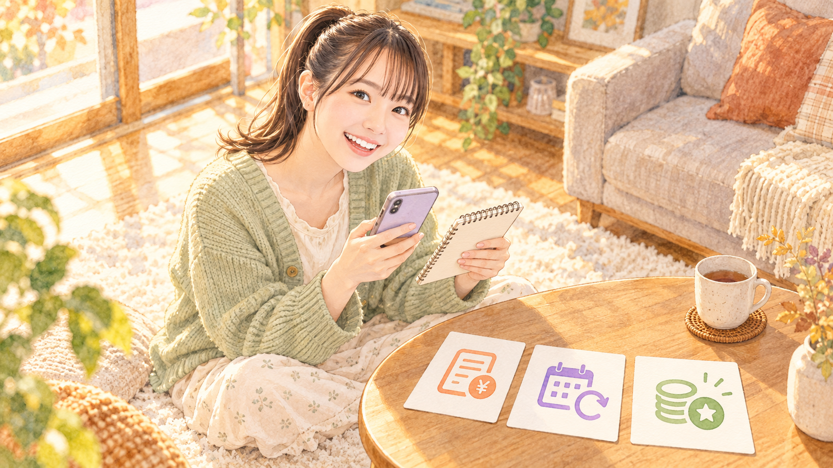 au・UQのGoogle AI Proの料金と割引をスマートフォンとノートで確認するnana